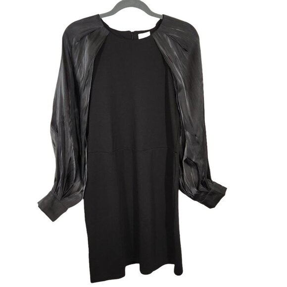 NWT Vila jersey mini dress with column sleeve in black Size EU 42 US 10 - Picture 3 of 10